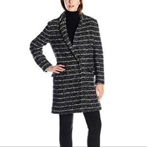 Coco Single-breasted Striped Tweed Coat